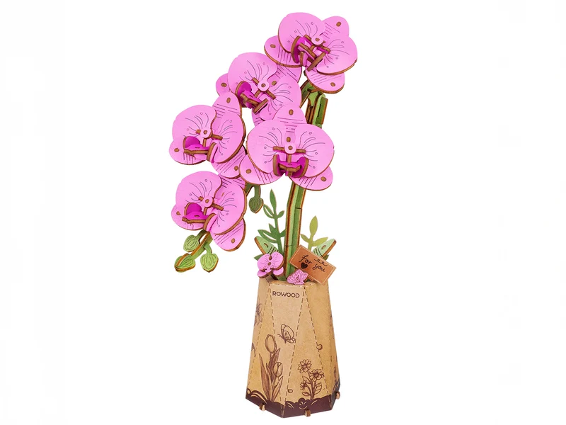 Maquette fleur miniature - Orchidée papillon violette (Purple Moth Orchid) - Rowood