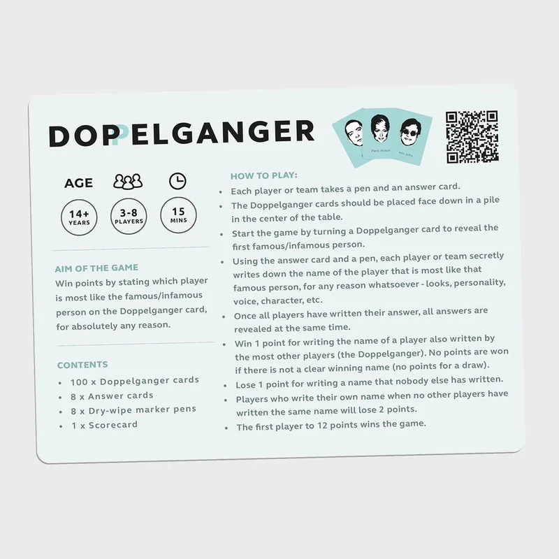 Doppelganger™ - the Hilarious Celebrity Party Game