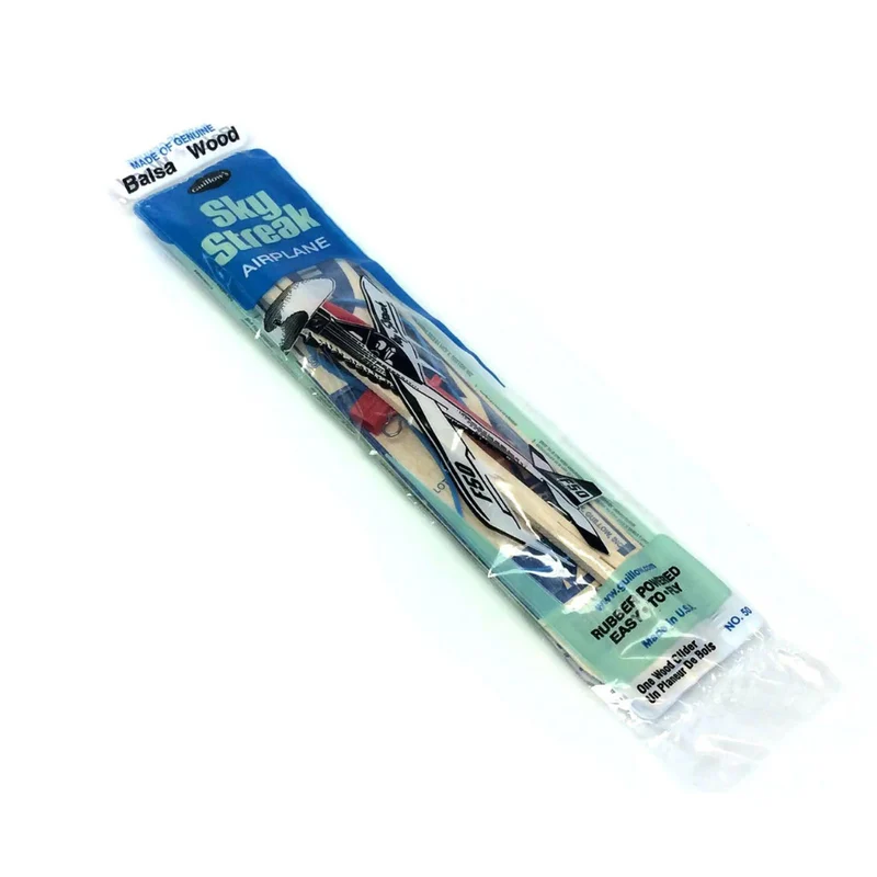 Rubber Band Powered Sky Streak Airplane USA