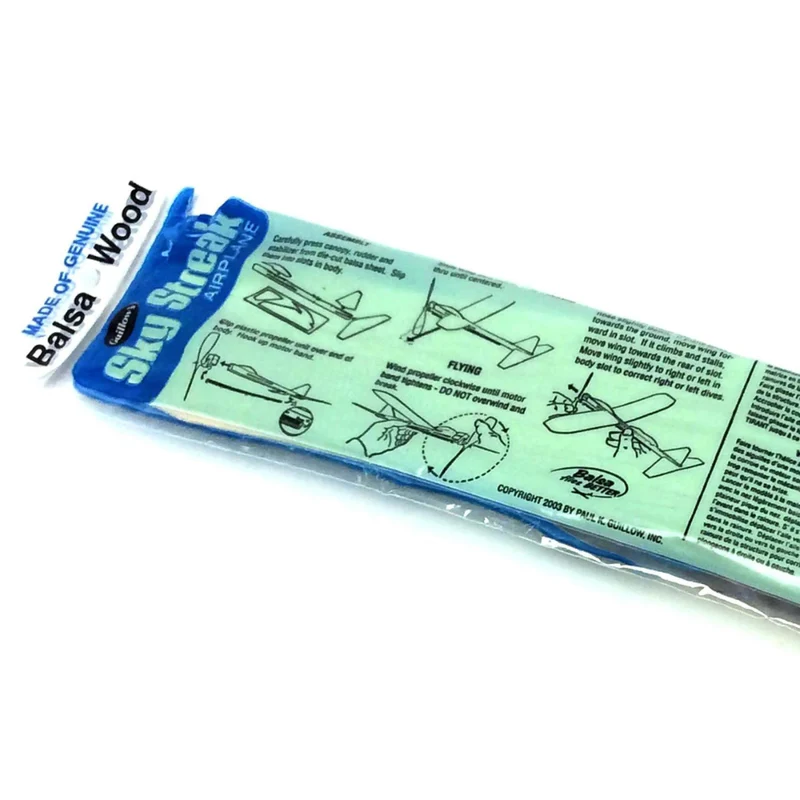 Rubber Band Powered Sky Streak Airplane USA
