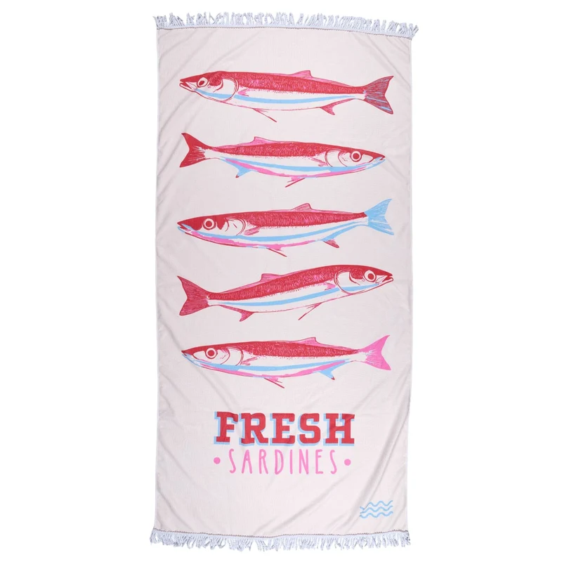 SERVIETTE DE PLAGE SARDINES FRESH
