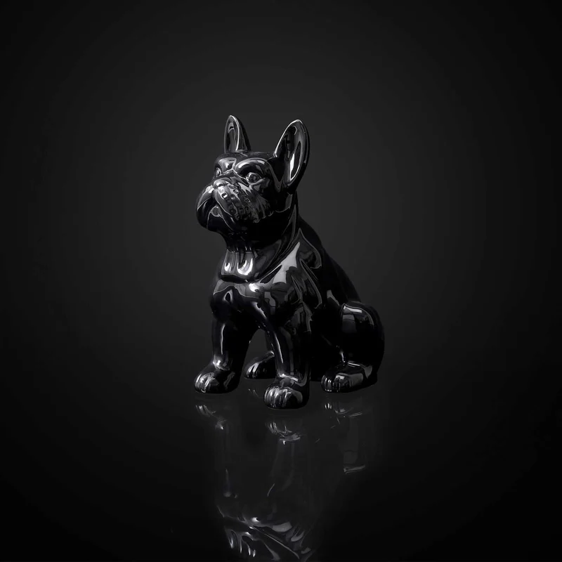 BULLDOG CERAMIQUE NOIR 20CM