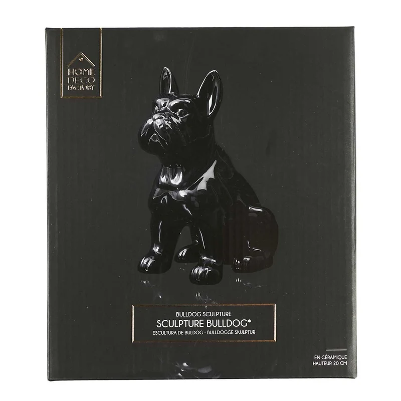 BULLDOG CERAMIQUE NOIR 20CM