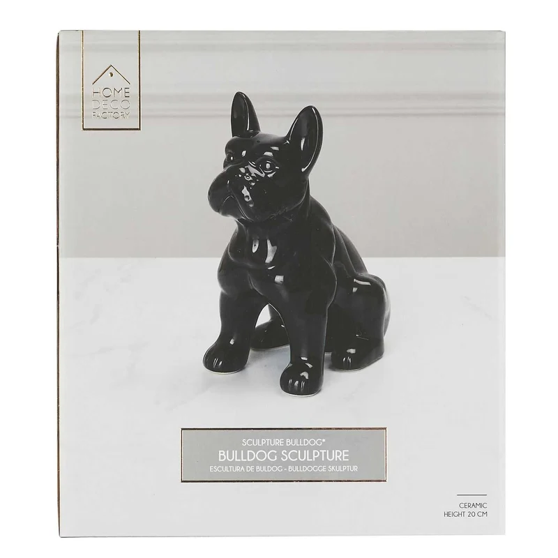 BULLDOG CERAMIQUE NOIR 20CM