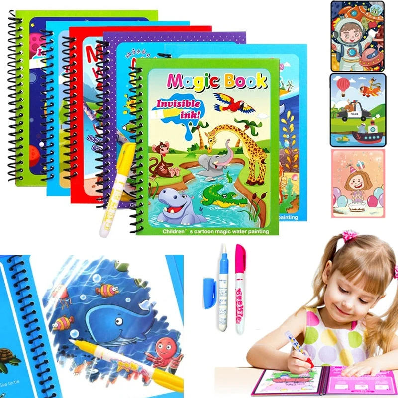Coloriage à l'eau - Livre interactif