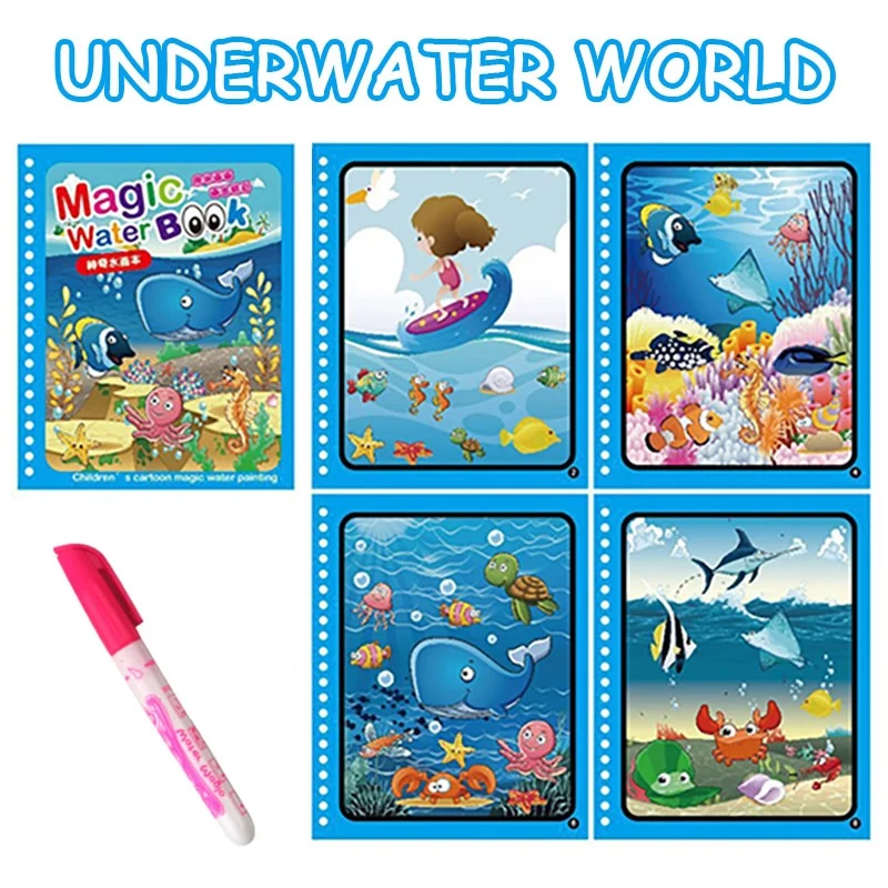 Coloriage à l'eau - Livre interactif