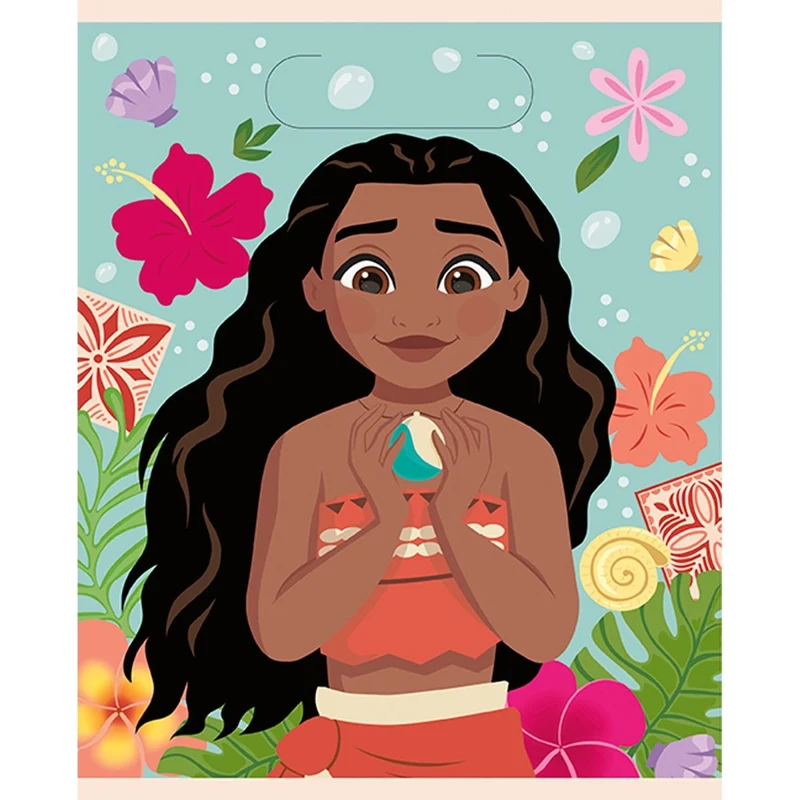 Moana Birthday Loot Bags, Disney Birthday Party Favour Bags, 8 Count