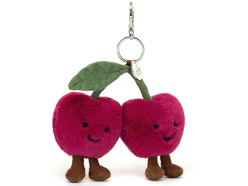 Peluche Amuseables Porte-clés cerises - Cherries Bag Charm - Jellycat