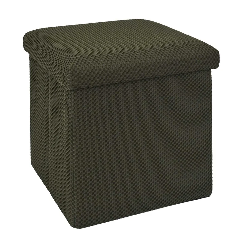 COFFRE POUF PLIABLE ATOME KAKI