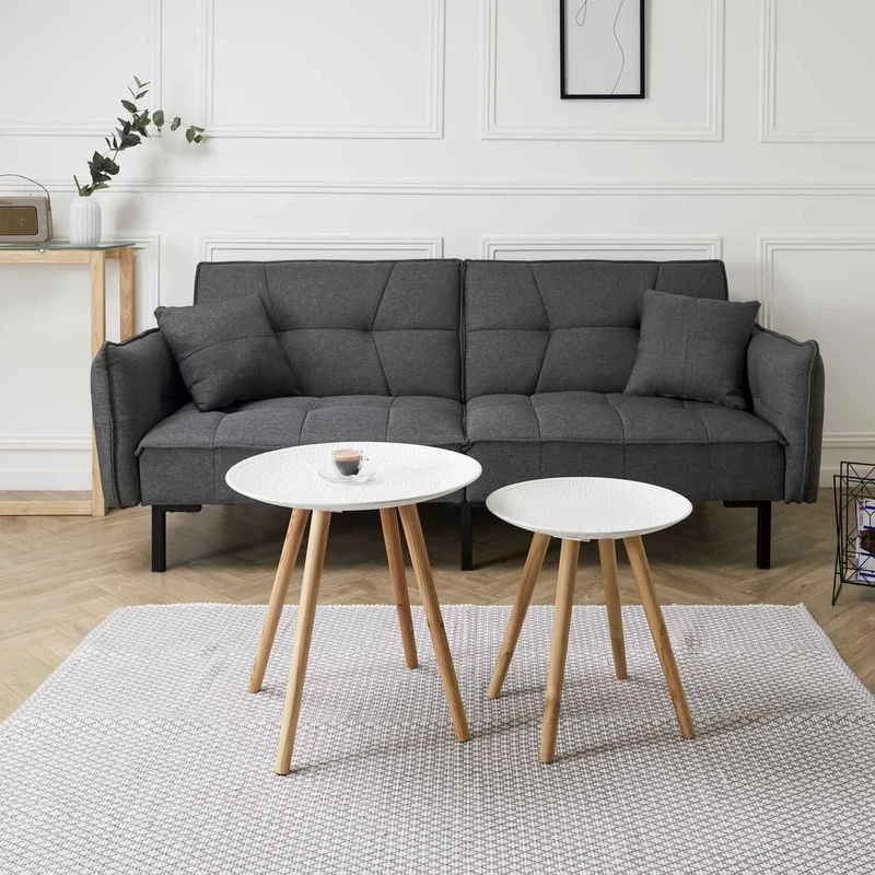 TABLE GIGOGNE RONDE RELIEF GOUTTELETTE - LOT DE 2