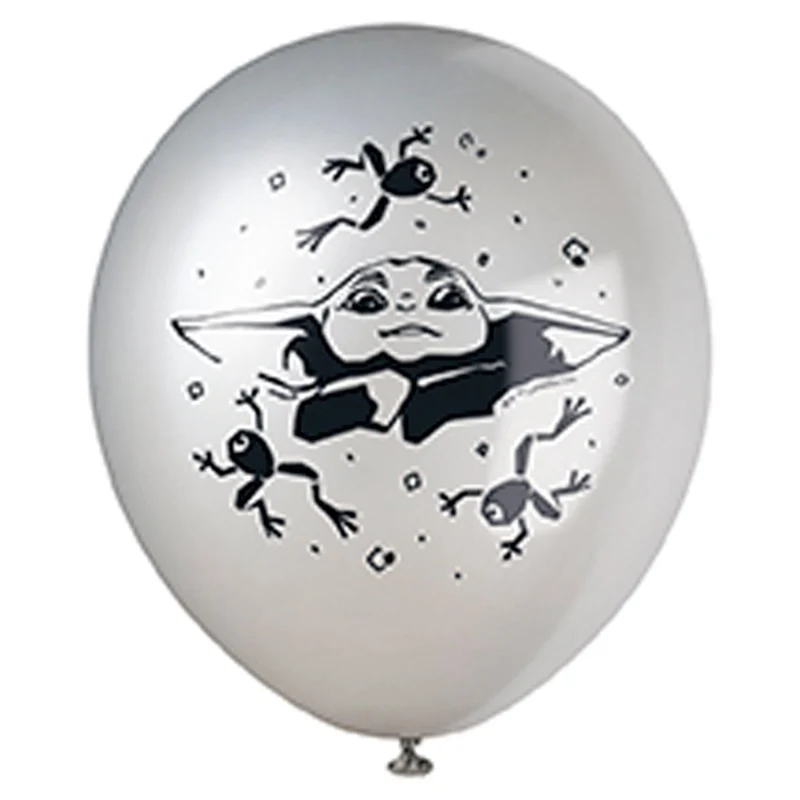Star Wars: The Mandalorian and Grogu Birthday Latex Balloons, 12 Inches, 8 Count