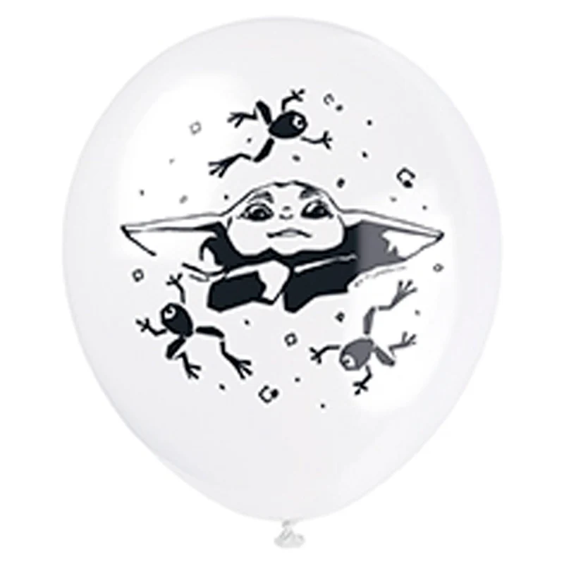 Star Wars: The Mandalorian and Grogu Birthday Latex Balloons, 12 Inches, 8 Count
