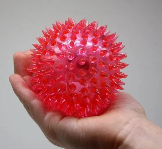Spiky Sensory Squeaky Ball (Purple) / Balle sensorielle couine (violette)