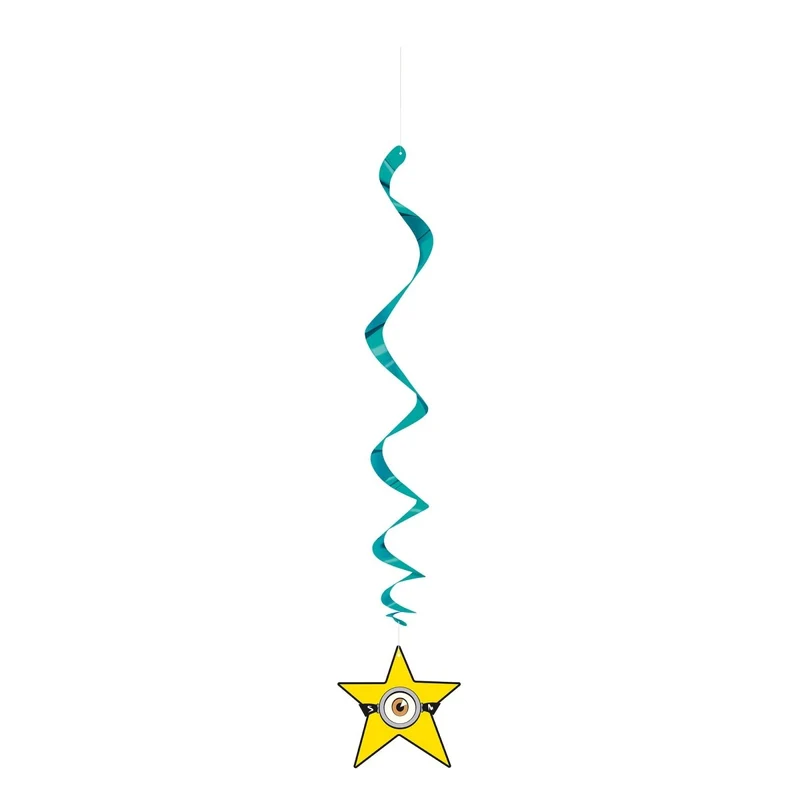 Minions Birthday Party Spiral Hanging Decorations, 26 Inches, 3 Count