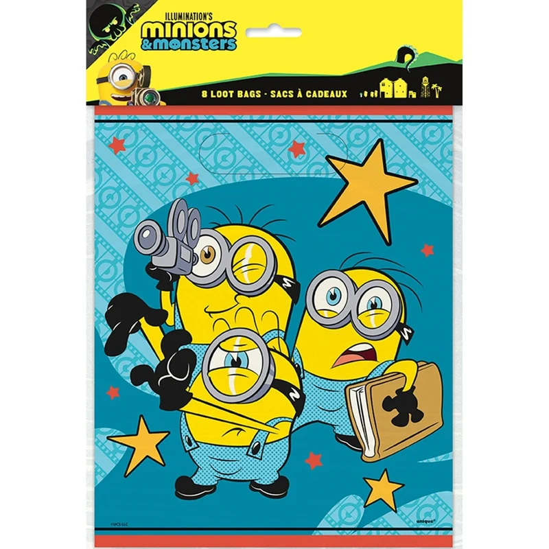 Minions Birthday Party Favour Bags, 8 Count