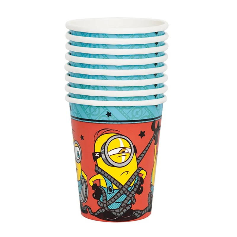 Minions Birthday Party Paper Cups, 9 Oz, 8 Count