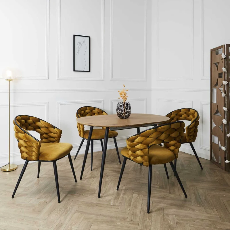 FAUTEUIL SAWYER JAUNE MOUTARDE