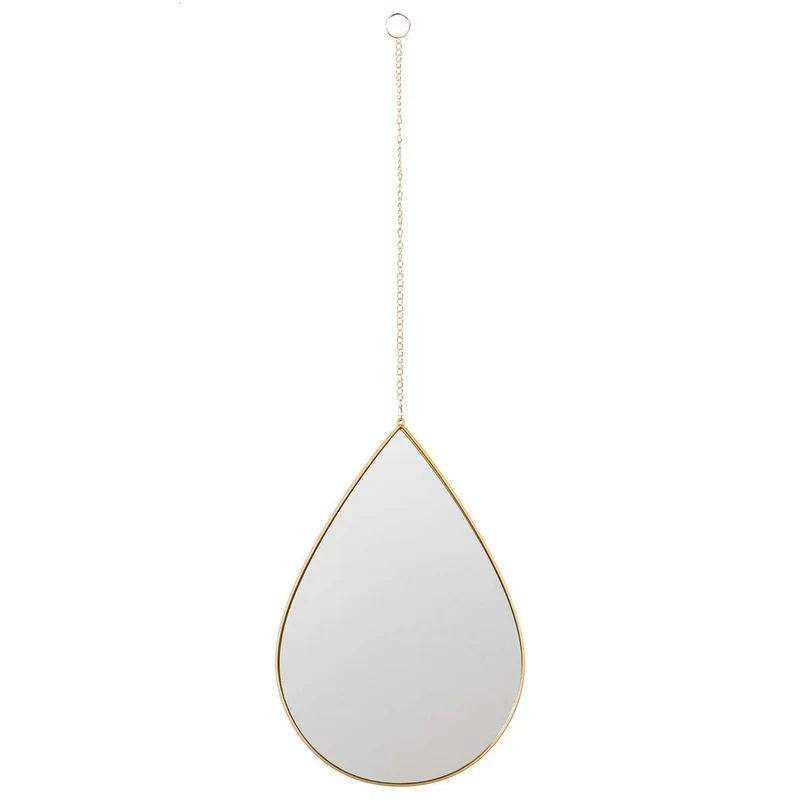 MIROIR DECO GOUTTE SUSPENDU DORE SIXTE - LOT DE 3