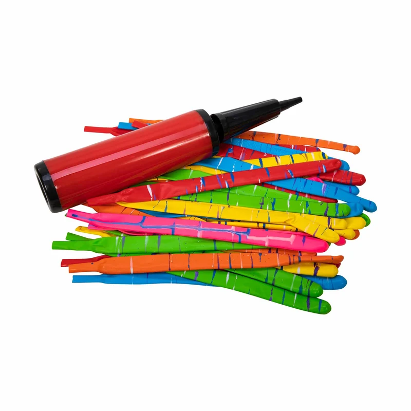 Schylling Rocket Balloons with Pump and 30 Colorful Balloons