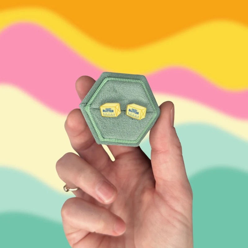 Butter Earrings // Quirky Earrings