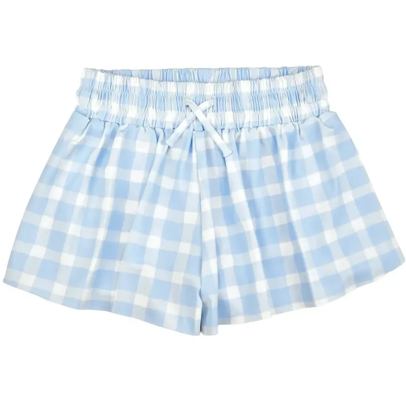 Blue Gingham Butterfly Shorts