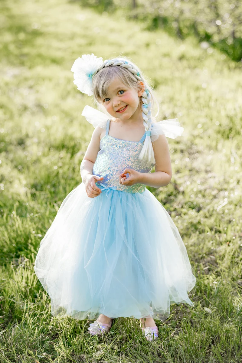 Blue Sequins Princess Dress 5-6