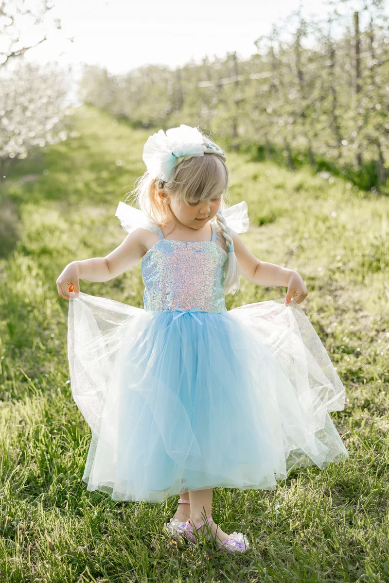 Blue Sequins Princess Dress 5-6