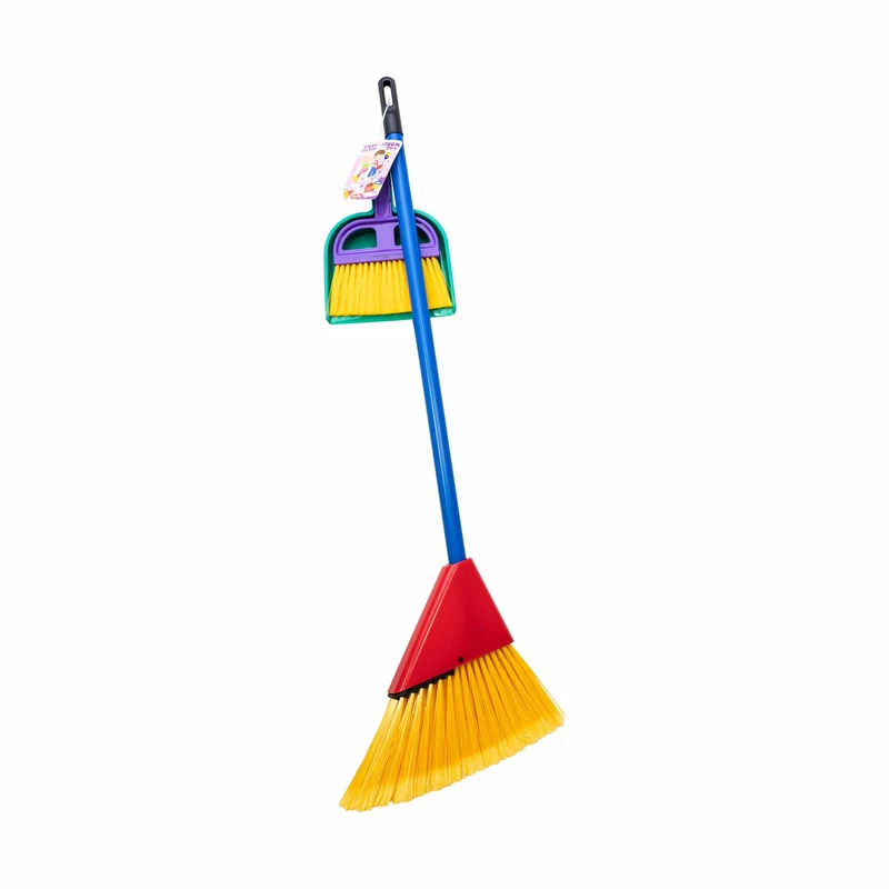 Schylling Kids 3-Piece Cleaning Set with Broom and Dustpan