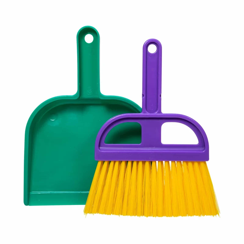 Schylling Kids 3-Piece Cleaning Set with Broom and Dustpan