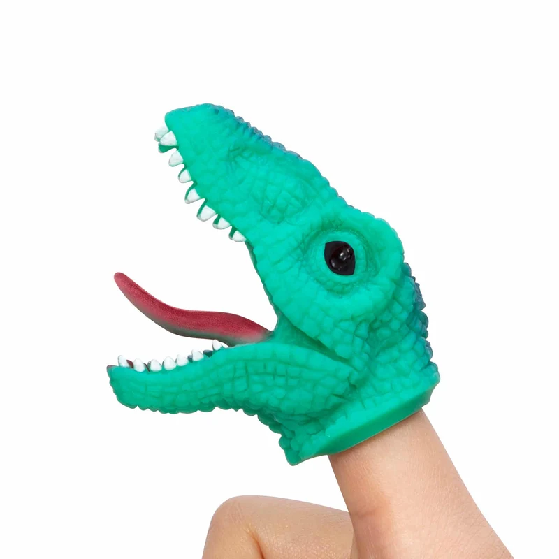 Schylling Rubber Baby Dino Snappers Flexible Dinosaur Finger Puppet Toy