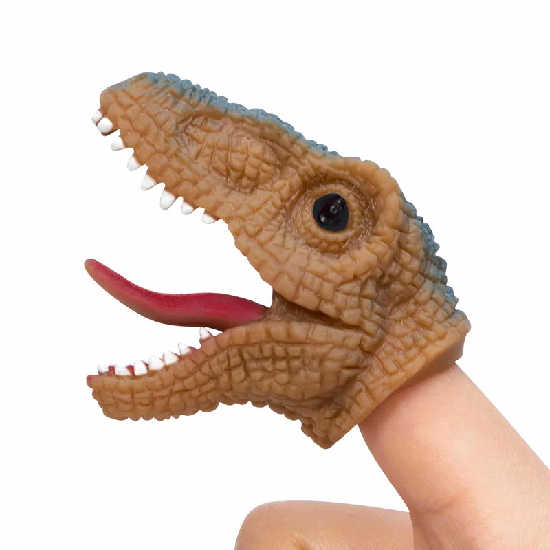 Schylling Rubber Baby Dino Snappers Flexible Dinosaur Finger Puppet Toy