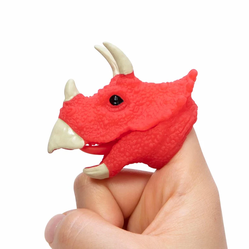 Schylling Rubber Baby Dino Snappers Flexible Dinosaur Finger Puppet Toy