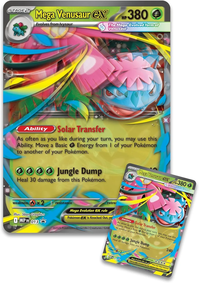 Pokémon TCG Mega Venusaur ex Premium Collection Box: Exclusive Cards, Booster Packs, Sticker