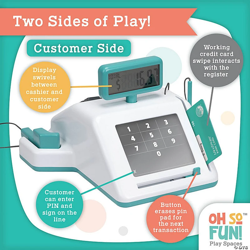 MindWare Teach and Talk Cash Register with Scanner and Play Money