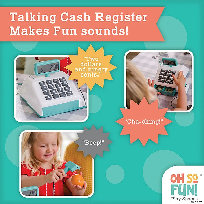 MindWare Teach and Talk Cash Register with Scanner and Play Money