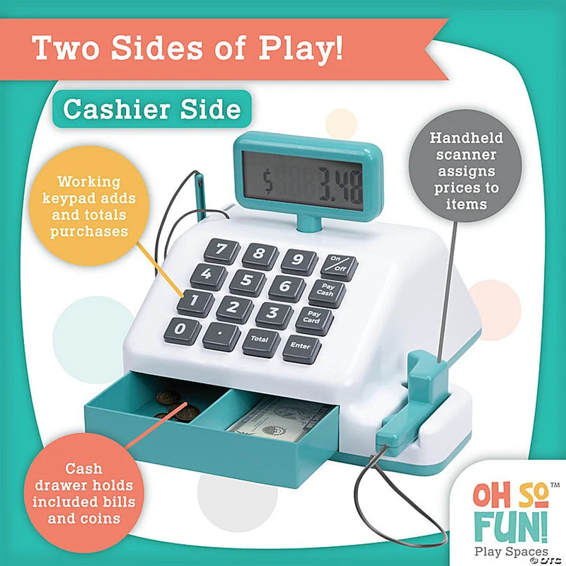 MindWare Teach and Talk Cash Register with Scanner and Play Money