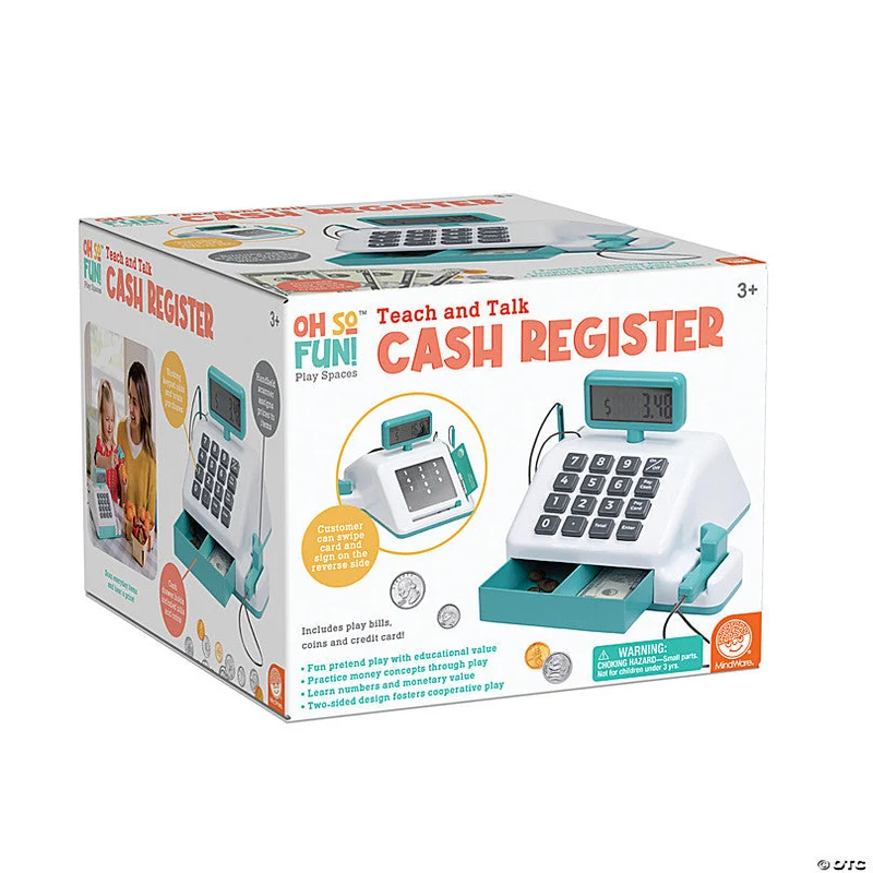 MindWare Teach and Talk Cash Register with Scanner and Play Money