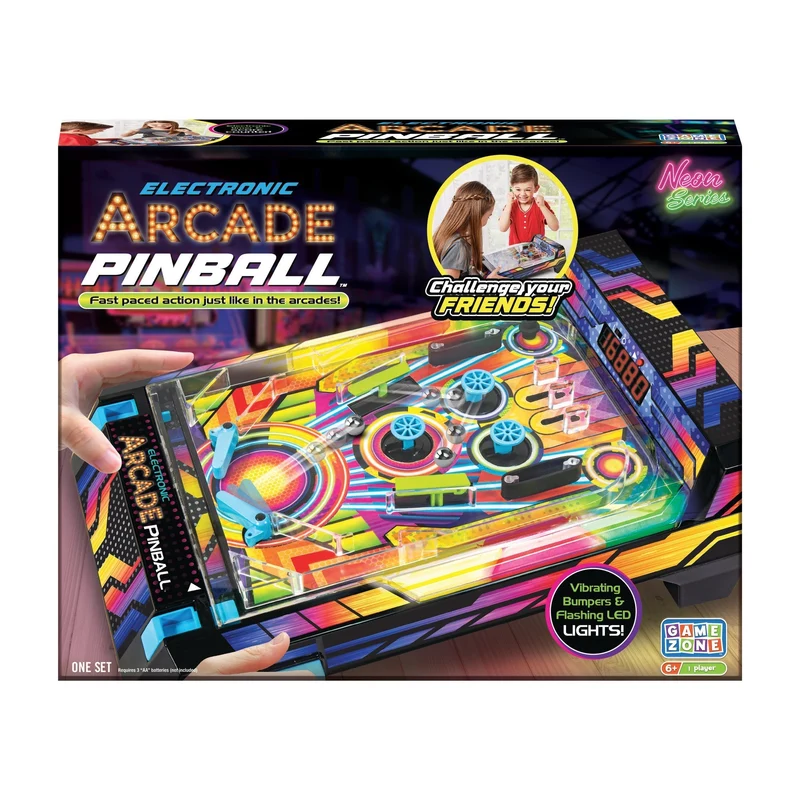 Epoch P25163 Classic Pinball Arcade Game with LED Scoreboard and Sounds