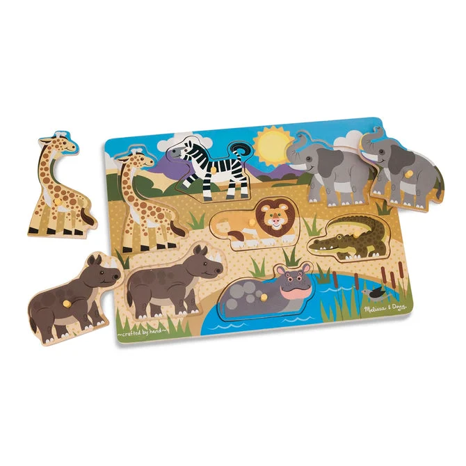 Melissa & Doug Safari Peg Puzzle