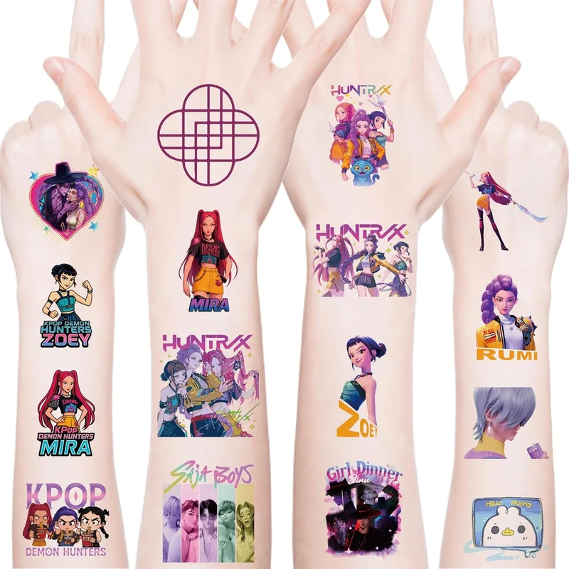 KPOP Demon Hunters Kids Temporary Tattoos