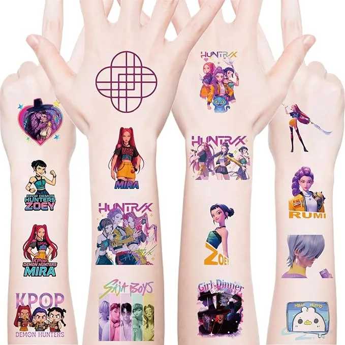 KPOP Demon Hunters Kids Temporary Tattoos