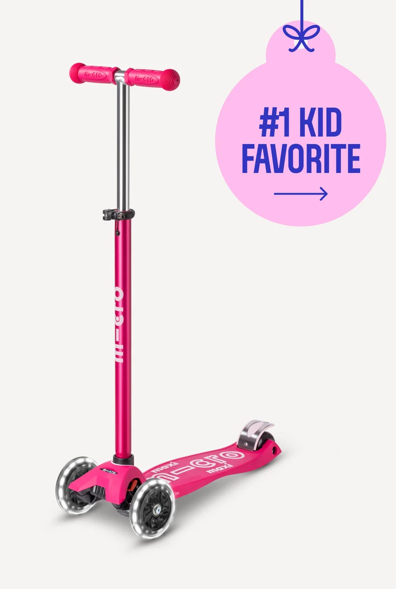 Maxi LED Micro Scooter: Pink