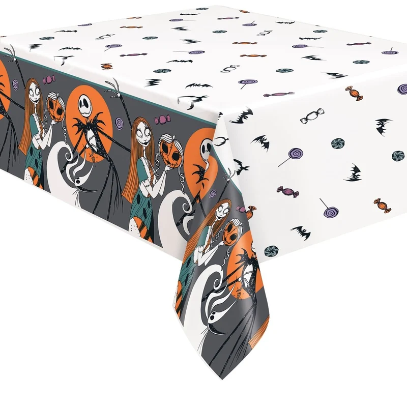 Nightmare Before Christmas Rectangular Plastic Table Cover, 54 x 84 Inches, 1 Count