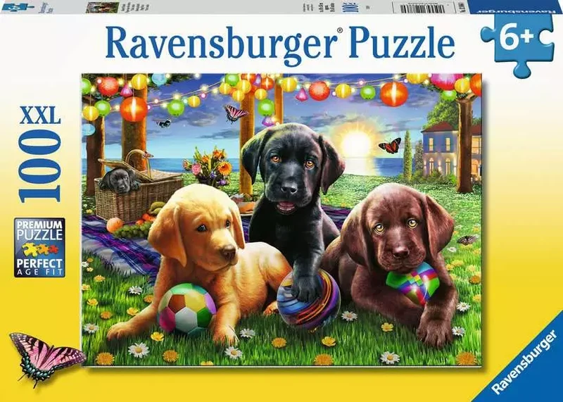 Ravensburger Puppy Picnic 100 XXL Piece Kids Jigsaw Puzzle