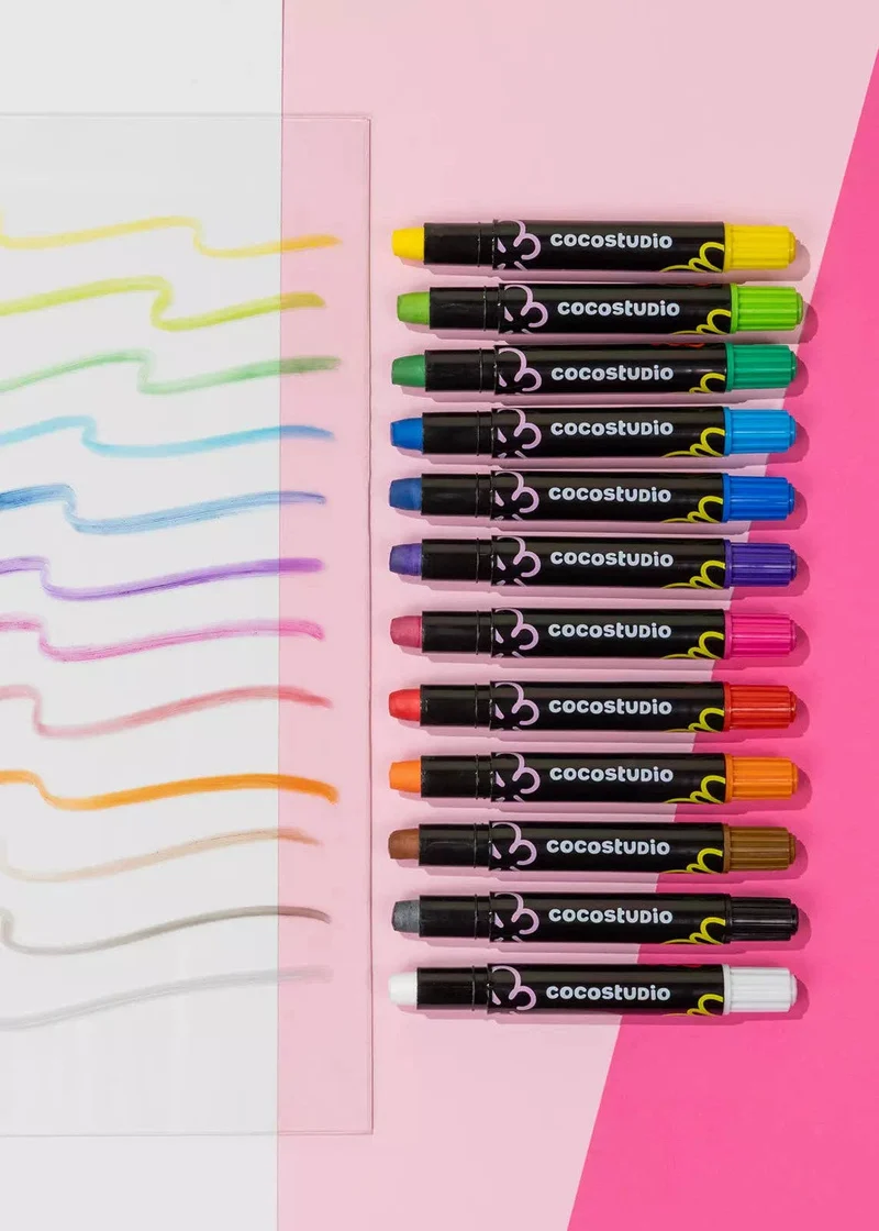 Erasable Silky Window Crayons - 12 colors