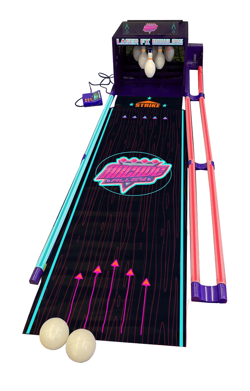Arcade Alley Laser Bowlercade: Retro Home Electronic Bowling Game for Family Fun