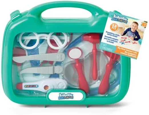 Kidoozie My First Doctor's Kit 12 Piece Pretend Play Medical Set