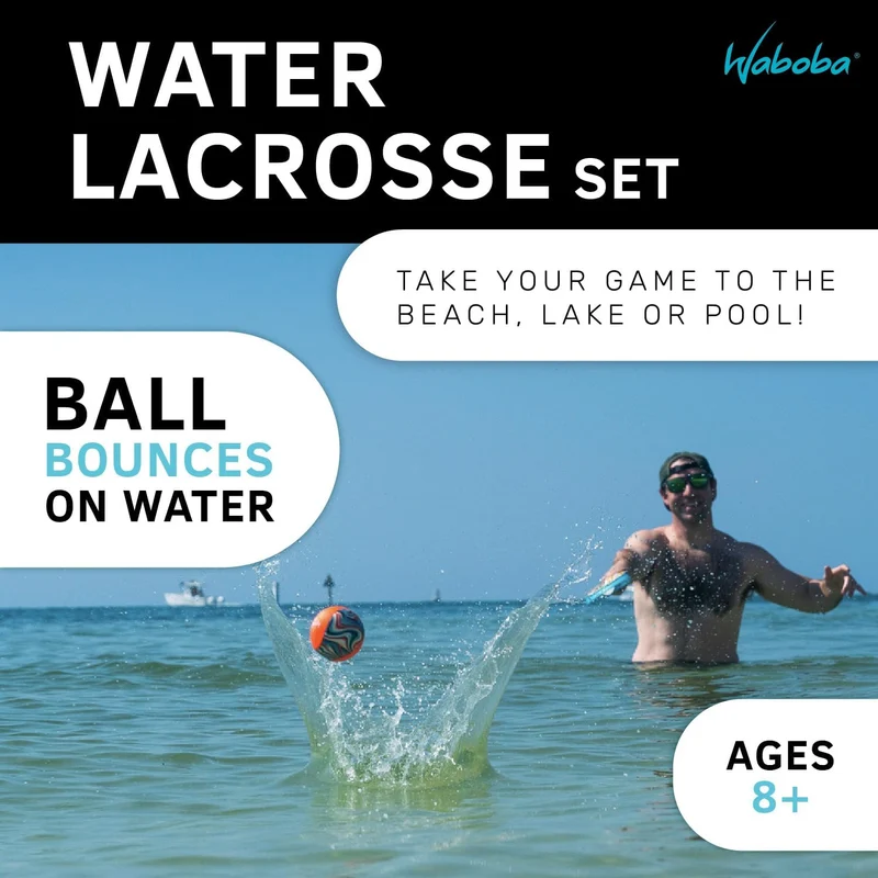 Waboba Mini Water Lacrosse Set: Bouncing Ball, Portable