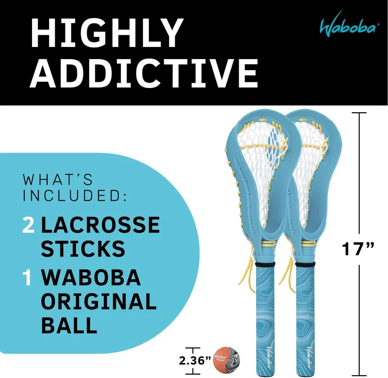 Waboba Mini Water Lacrosse Set: Bouncing Ball, Portable