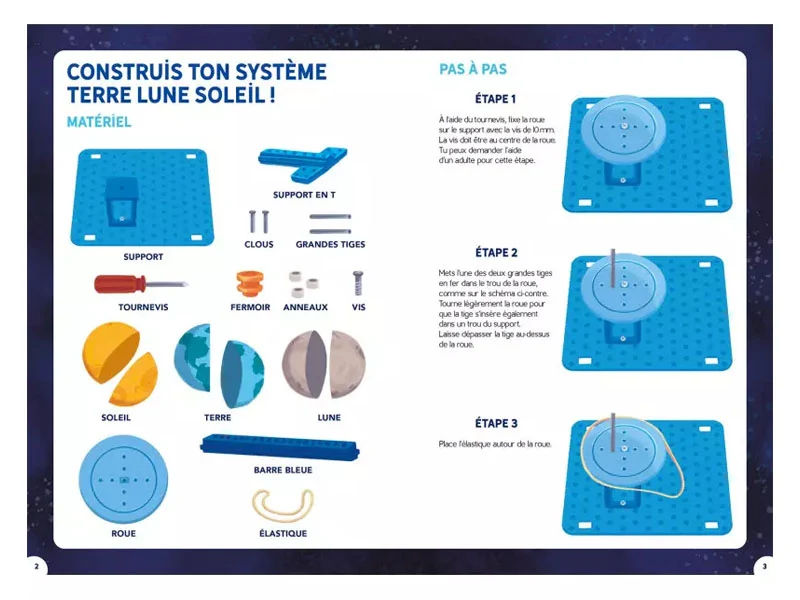 Coffret d'activités - Mon système terre lune soleil - En route pour l'espace ! - Auzou